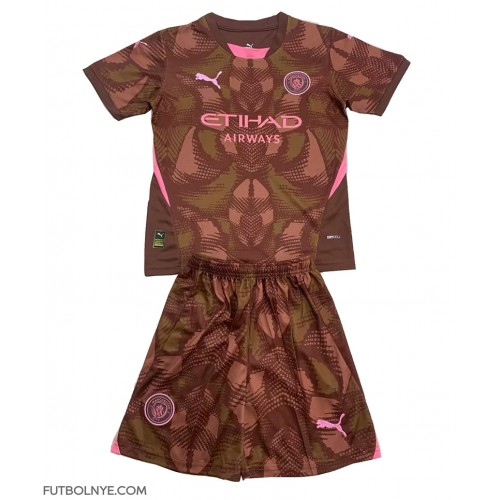 Camiseta Manchester City Portero Primera Equipación para niños 2024-25 manga corta (+ pantalones cortos)